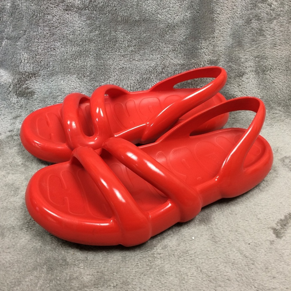 CAMPER Kobarah Flat Red Sandals EU 39 Womens US 8.5 Mens 6.5 Sculptural Modern